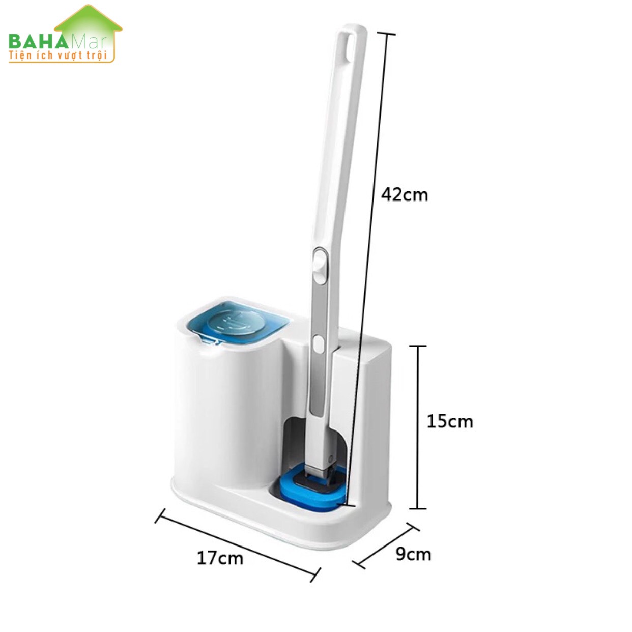 BỘ DỤNG CỤ LÀM VỆ SINH NHÀ TẮM CÓ ĐẦU THAY THẾ DÙNG MỘT LẦN "BAHAMAR" thiết kế đầu bàn chải có dung dịch dùng 1 lần làm sạch sạch sẽ và tiện lợi loại bỏ mùi hôi và diệt khuẩn.