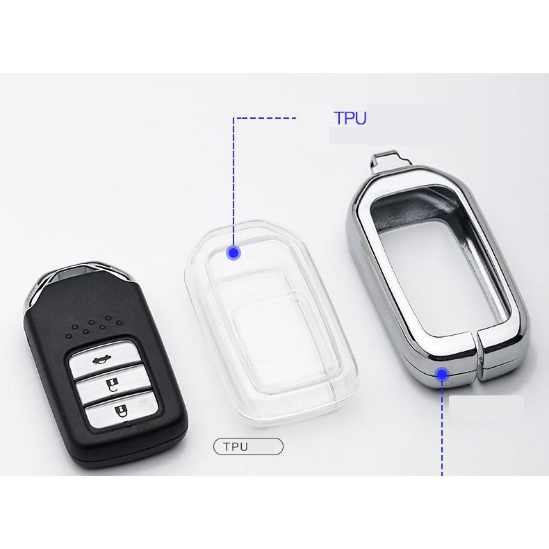 Ốp Bọc Chìa Khóa Kim Loại Kèm TPU Cho ô Tô Honda
