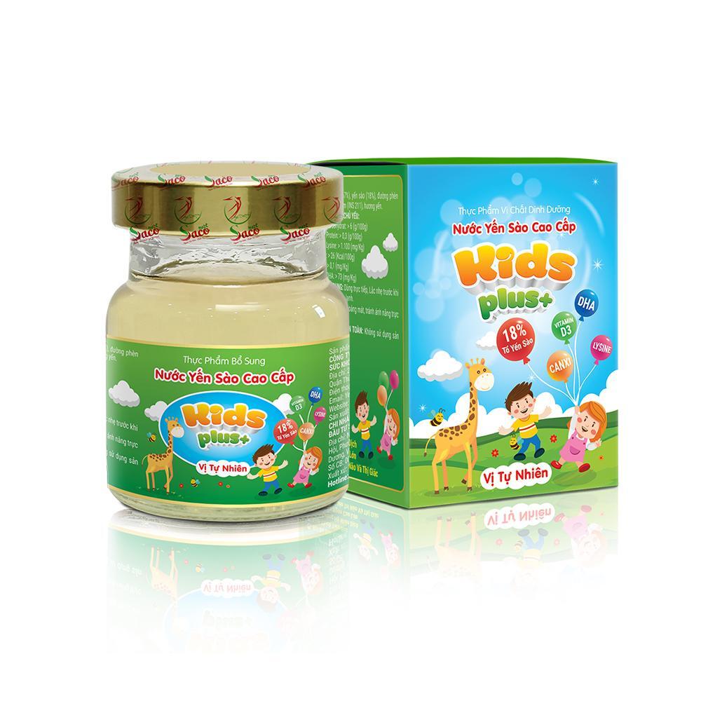 Nước Yến Sào Kid's Plus 18% Yến Thiên Nhiên Thương Hiệu Saconest lọ 70ml - Vị Tự Nhiên