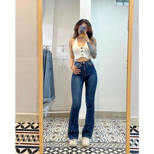 Quần Jean Nữ Ống Loe Dáng Dài Sofm Wear Dài 100cm ZR97