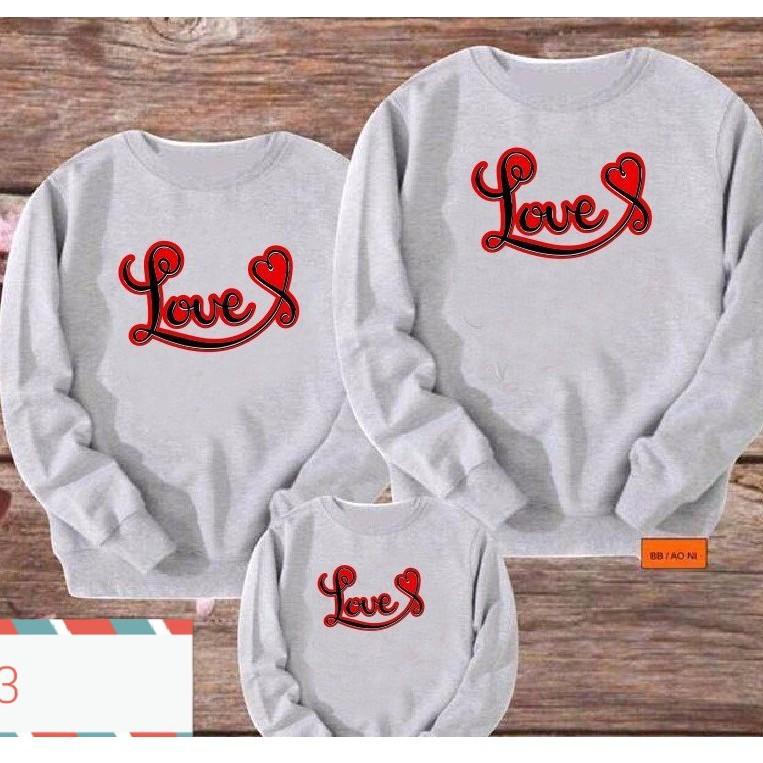 Áo nỉ đôi chữ LOVE - MÃ AGD803