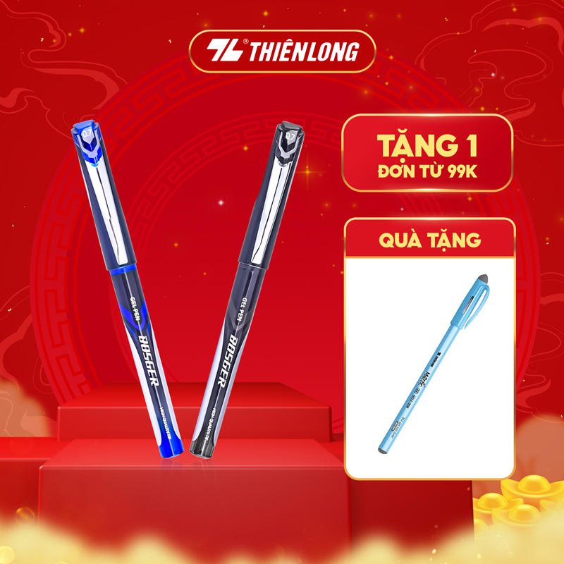Bút Gel 2 Đầu Bi Thiên Long Bizner Cao Cấp BIZ-GEL23- 2 màu mực Xanh/ Đen
