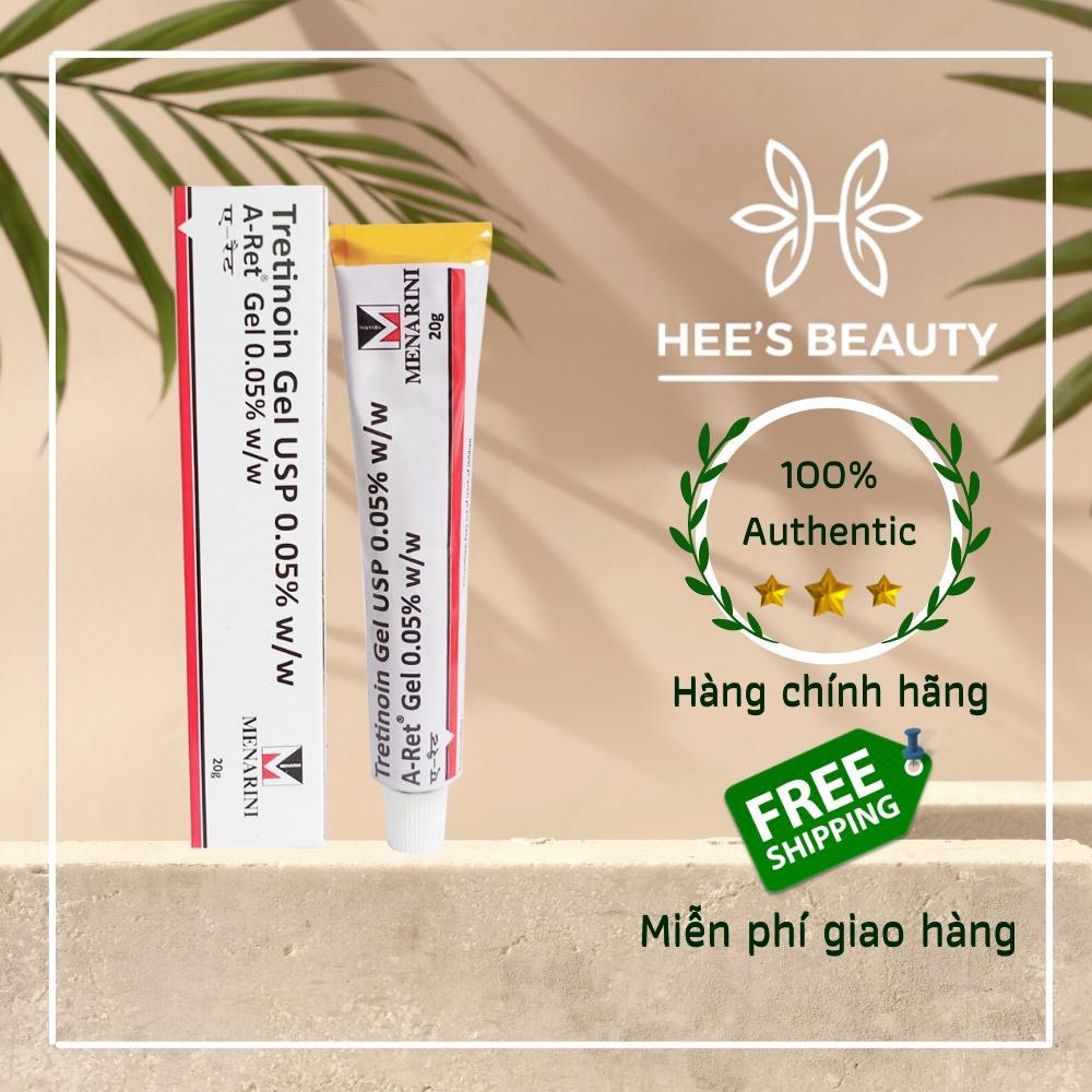 Tretinoin Aret Ấn Độ 0.1 Gel - giúp giảm mụn ẩn mụn đầu đen tái tạo da trẻ khỏe hơn 20g - Hee's Beauty Skincare