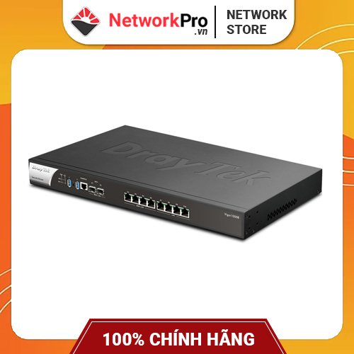 Router Draytek Vigor1000B Hàng Chính Hãng - Hỗ Trợ 06 Cổng WAN, Tốc Độ 9,4 Gbps