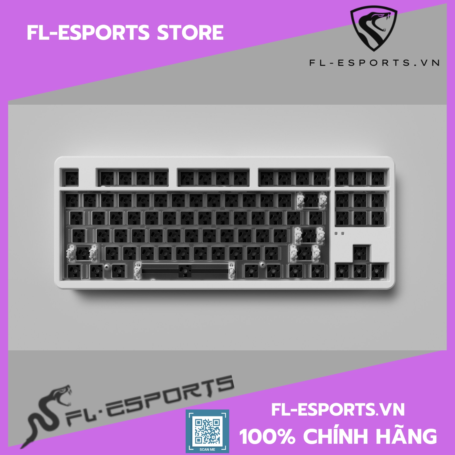 Bộ kit bàn phím cơ FL-Esports X80 3 Mode - Hàng chính hãng