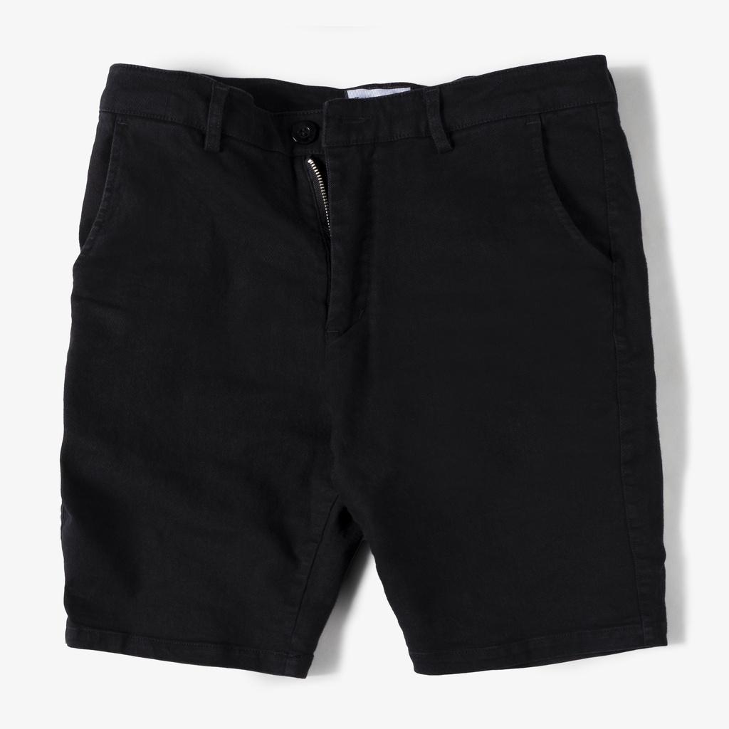 Quần short kaki nam THE BASIS, chât liệu kaki jean co giãn, form regular ôm vừa vặn QK05
