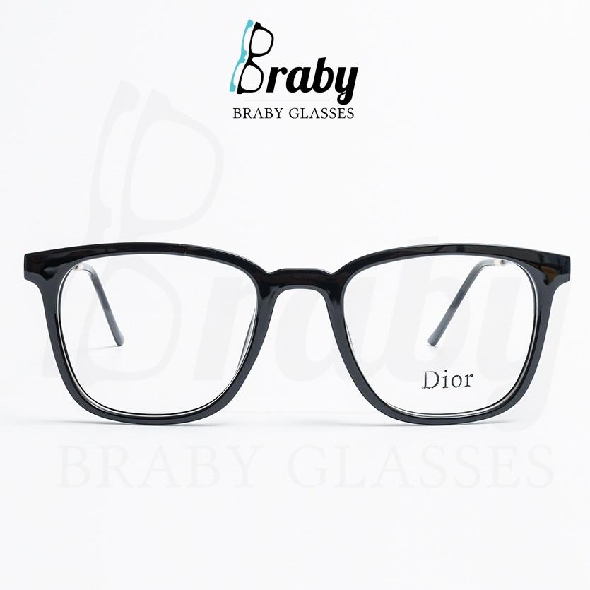 Gọng kính  kính cận mắt vuông Braby thời trang nam nữ chất liệu Nhựa kết hợp Thép chống gãy kiểu dáng tinh tế MK47