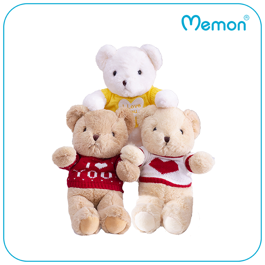 Gấu Teddy Aó Len 30cm Cao Cấp Memon, Gấu Teddy Qùa Tặng Dễ Thương