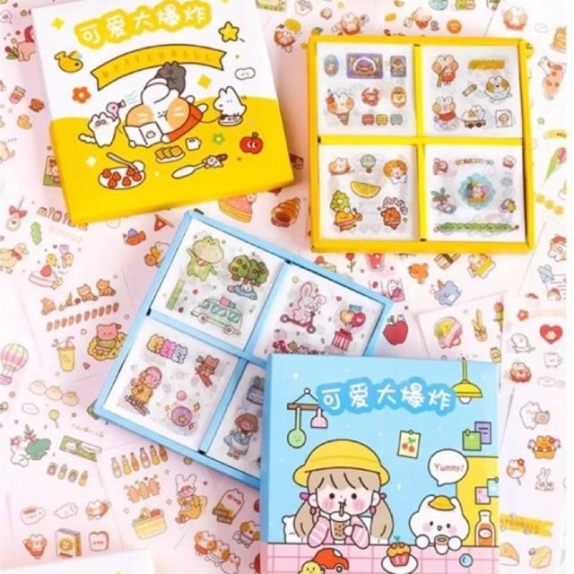 Hộp 100 tờ sticker INFELLME không trùng mẫu siêu dễ thương