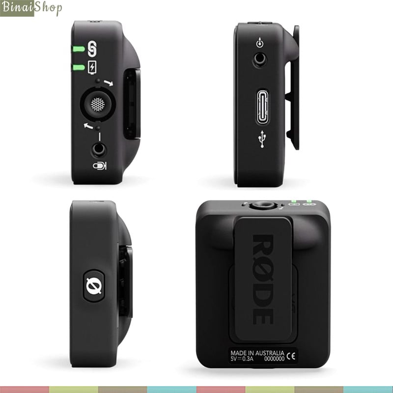 Rode Wireless ME - Micro Cài Áo Không Dây 2.4GHz, Tương Thích Nhiều Thiết Bị Cho Podcast, Quay Tiktok, Phỏng Vấn [TẶNG CÁP SẠC ĐÔI] - Hàng chính hãng