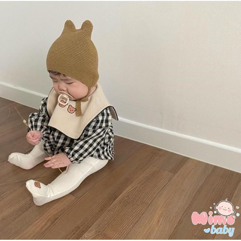 Mũ len cột dây 2 sừng siêu cute cho bé (6-24m)