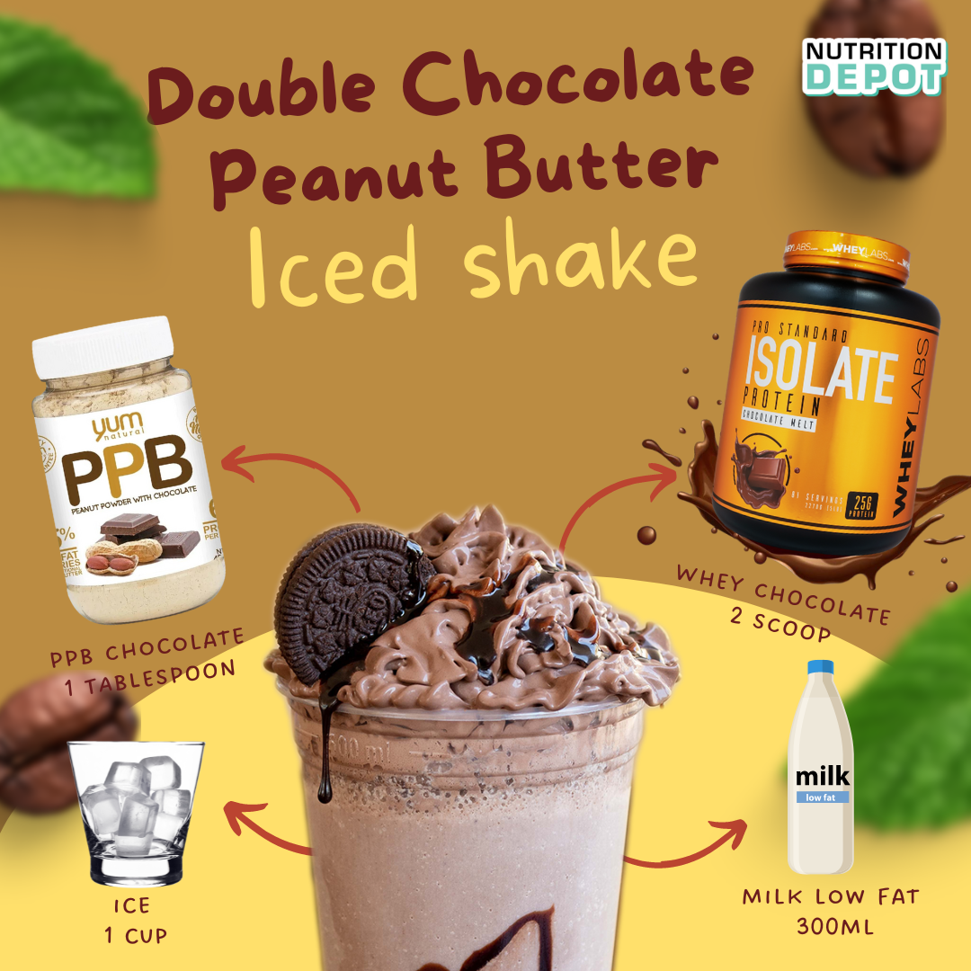 Combo 2 hũ bột bơ đậu phộng hữu cơ ít béo Yum Natural 450g vị Chocolate - Nutrition Depot Vietnam