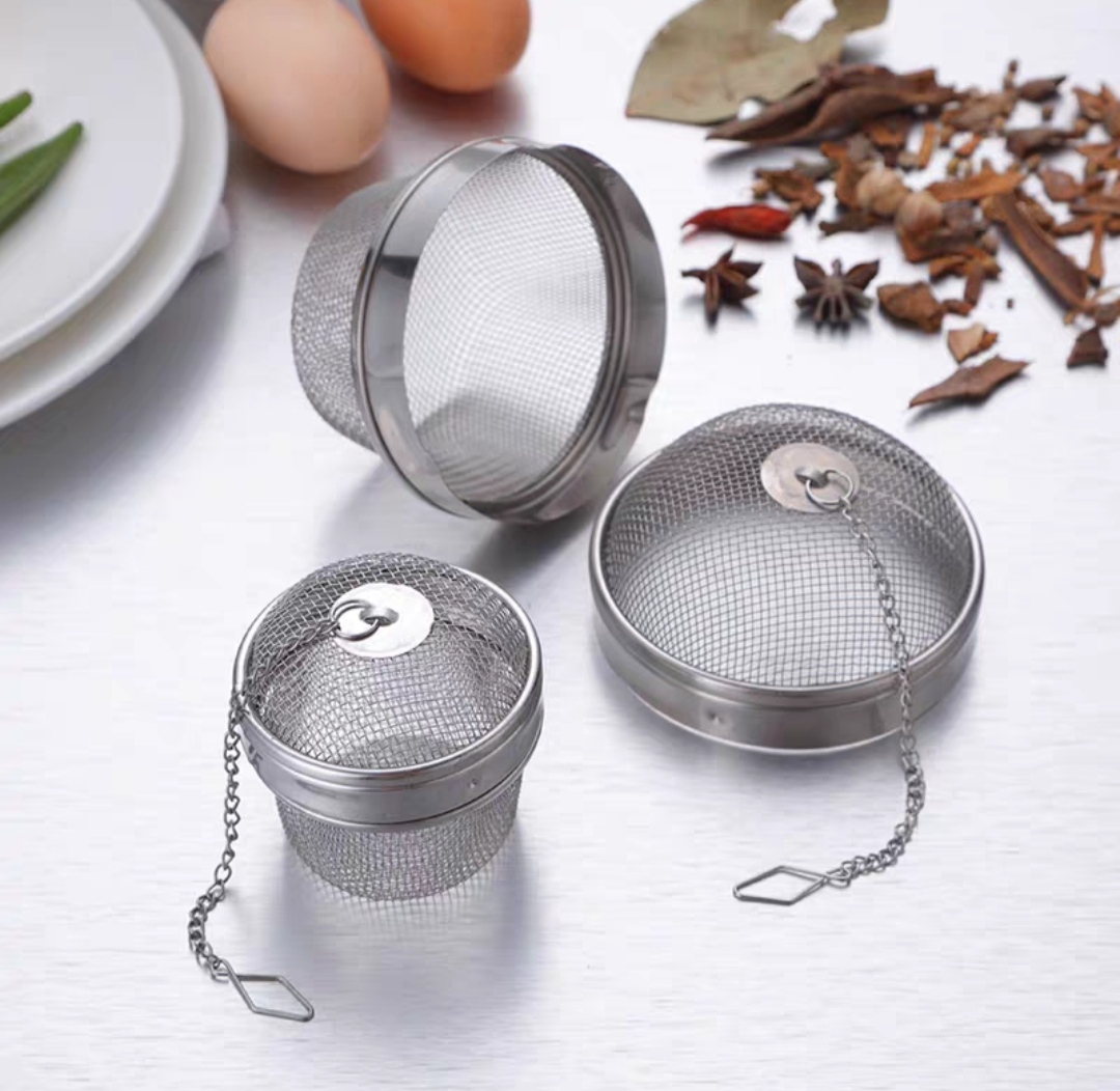 Hàng Cao Cấp Dụng cụ lọc trà ,gia vị, thảo quả inox 304 KT 11x9,5cm( tặng hộp đựng giấy vuông giả mây)