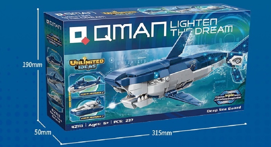 Đồ chơi lắp ráp, xếp hình Qman 42113 - Bảo vệ biển sâu