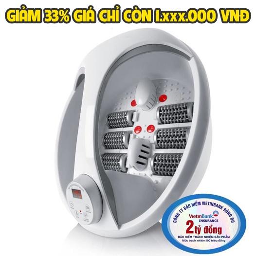 [Hàng Chính Hãng - BH 2 Năm]Bồn máy chậu ngâm chân massage cao cấp con lăn tự động Homedics FB-650, SereneLife SL12, SL17