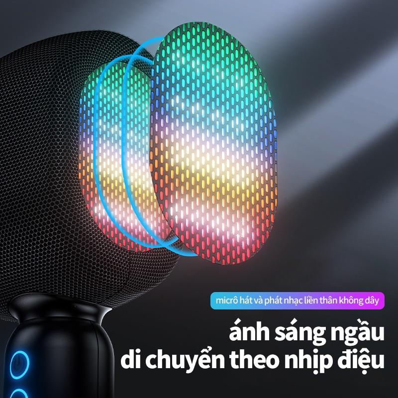 Micro Không Dây Bluetooth compatible Karaoke Professional Speaker Home Handheld DJ Microphone - Bảo Hành 3Tháng