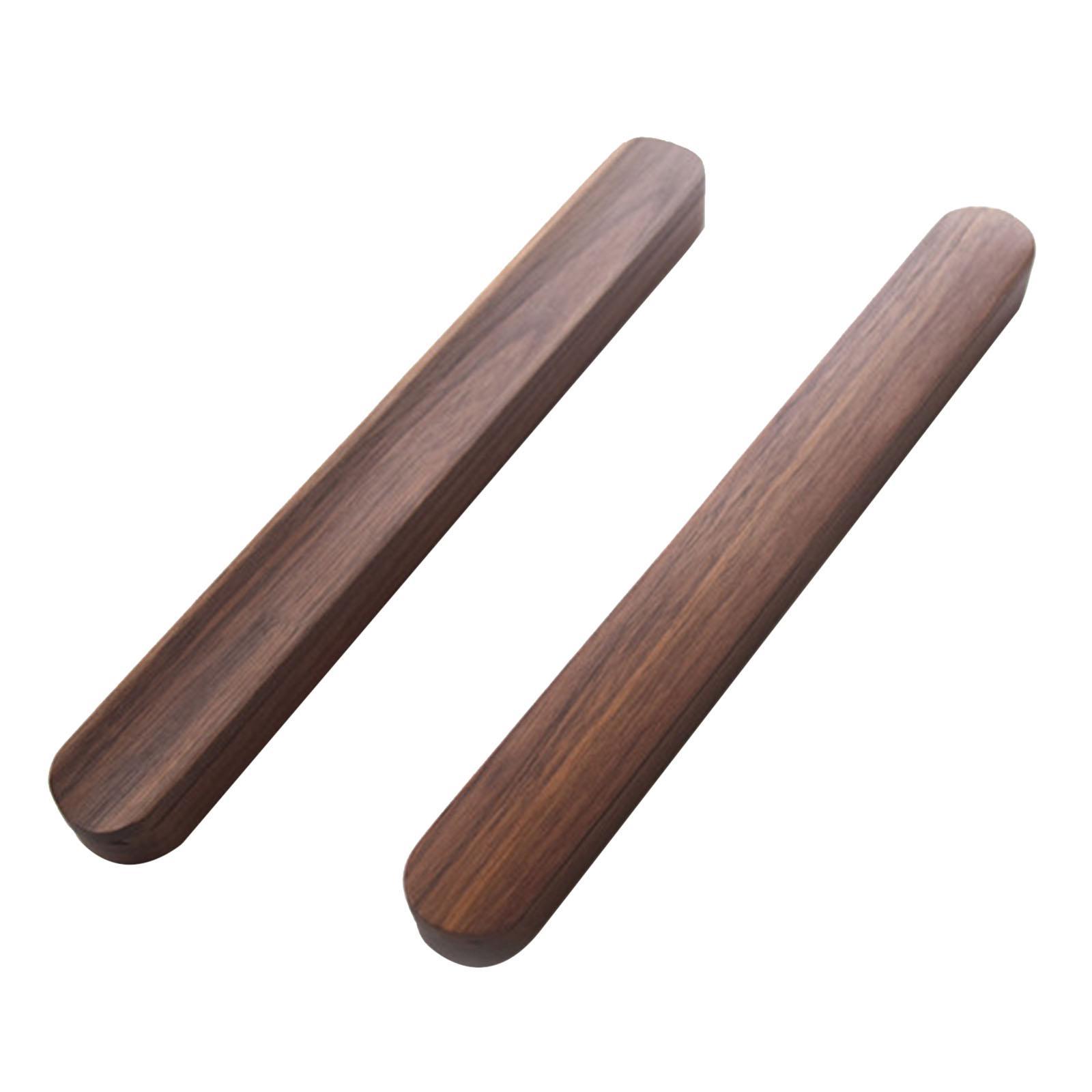 2 Set Portable Outdoor Travel Tableware Walnut Wood Chopsticks with Box Case