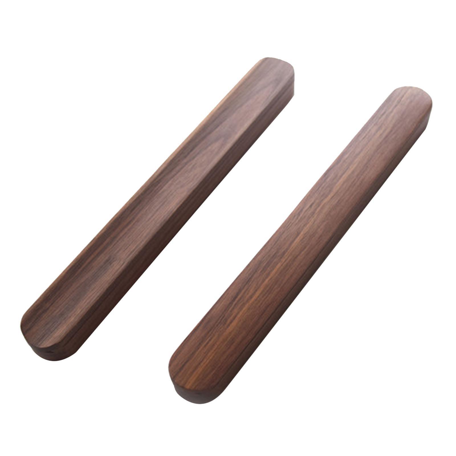 2 Set Portable Outdoor Travel Tableware Walnut Wood