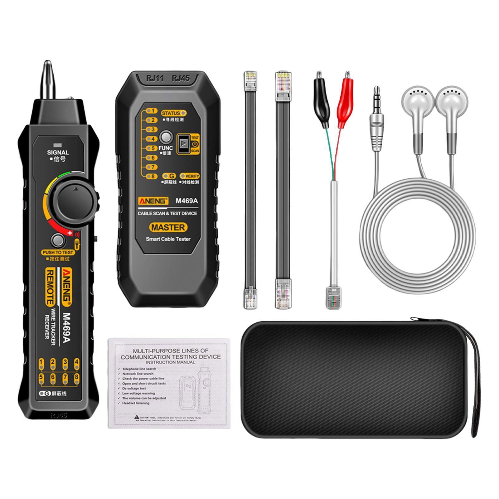 Network Cable Tester Networking Tool RJ45 + RJ11 Line for Optical Cat