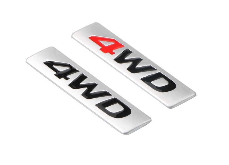 Tem chữ logo 4WD dán trang trí xe ô tô