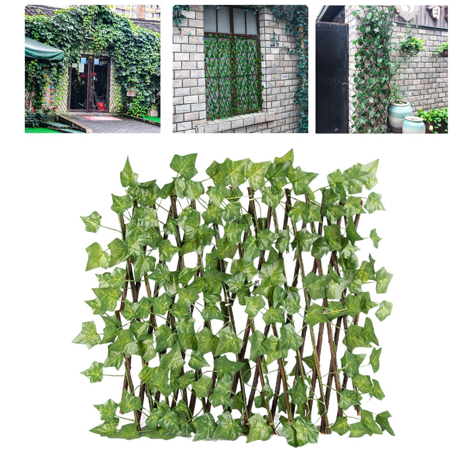 2pcs Retractable Garden Fence Trellis Privacy Screen Outdoor Backyard Decor