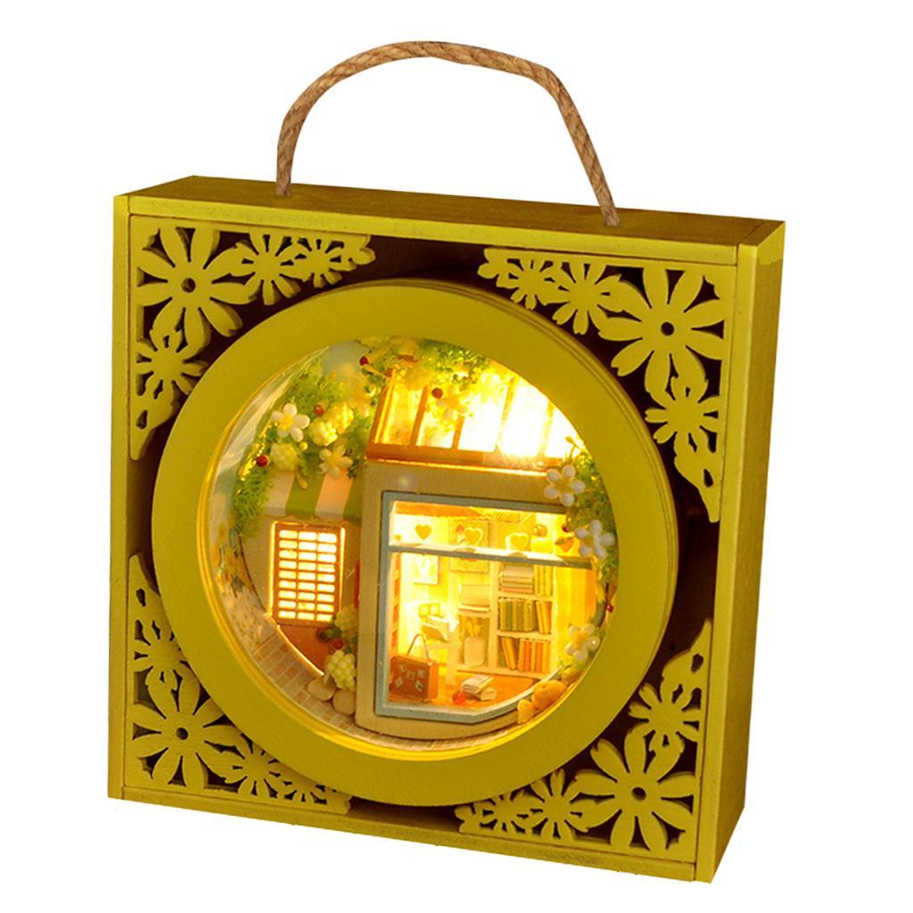 Dollhouse with Furniture Set Model House Handcrafts for Friends A