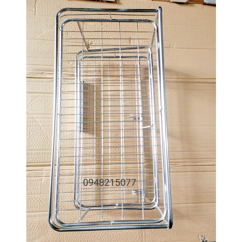 KỆ CHÉN TREO TƯỜNG INOX 2 TẦNG KT 30*60