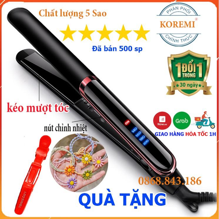 Máy làm tóc duỗi tóc, kẹp thẳng, ép tóc, uốn cúp làm tóc xoăn lọn đa năng 3in1 Koremi NA_8868 Bảo Hành 12 tháng