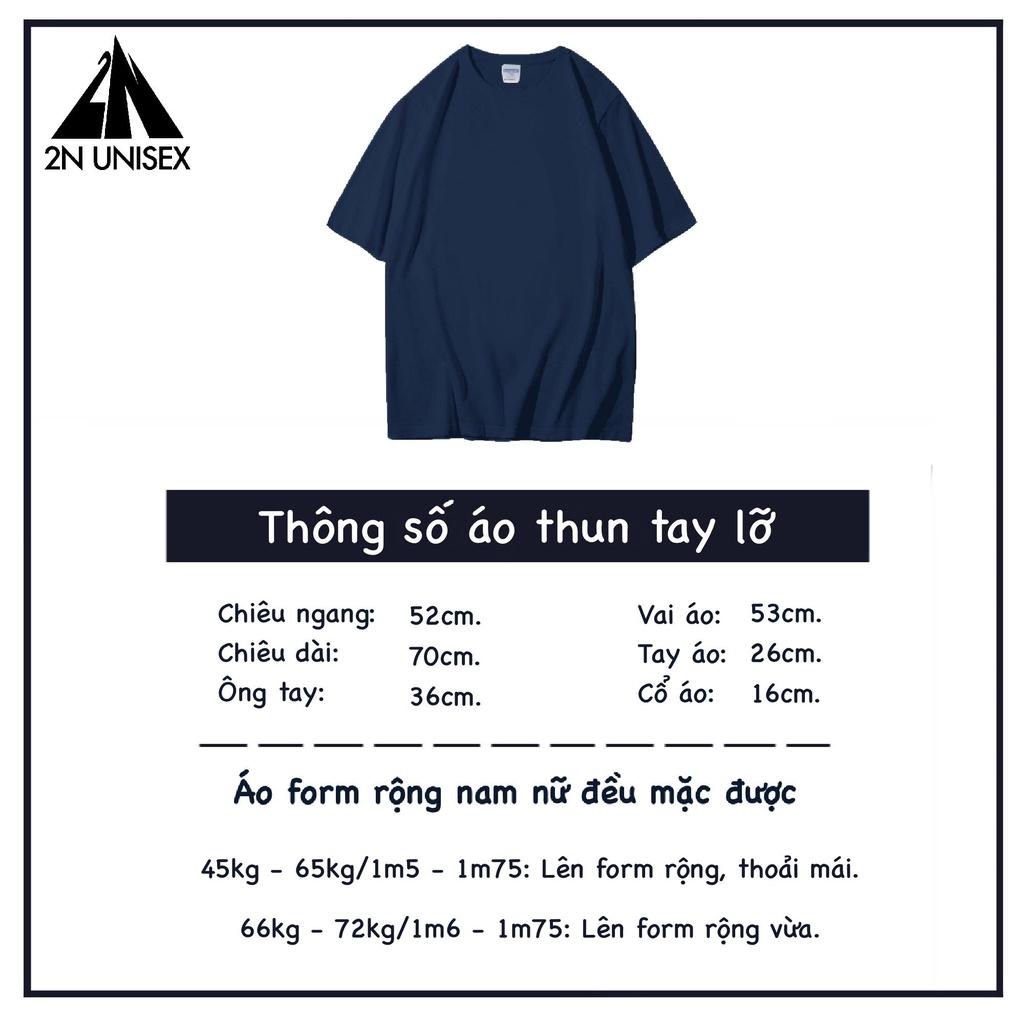 Hình ảnh Áo thun tay lỡ form rộng - phông nam nữ cotton oversize - T shirt gatin - 2N Unisex