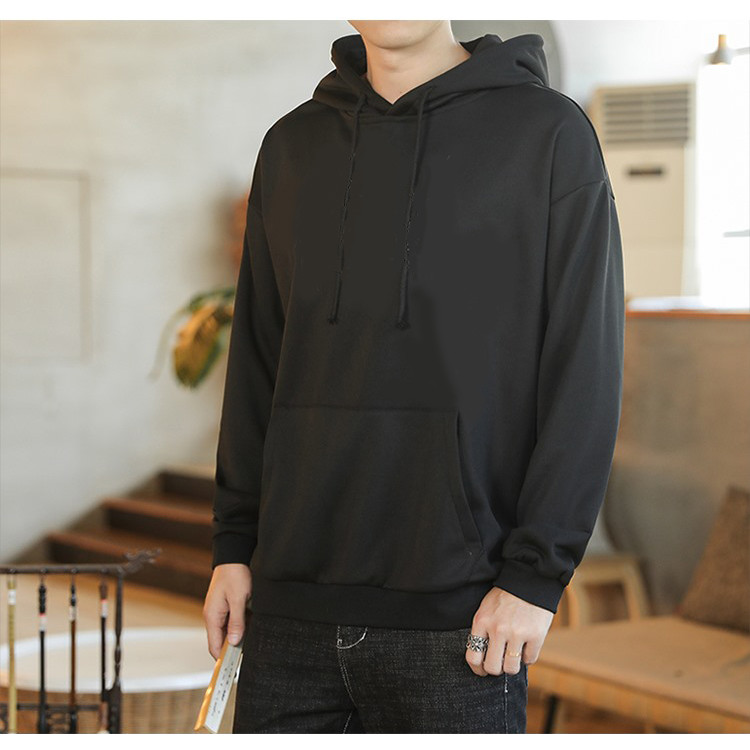 Hoodie MinishopVN  Nỉ Trơn Có Nón Dáng Vừa Kiểu Chui Đầu Thời Trang Basic Dễ Phối Đồ