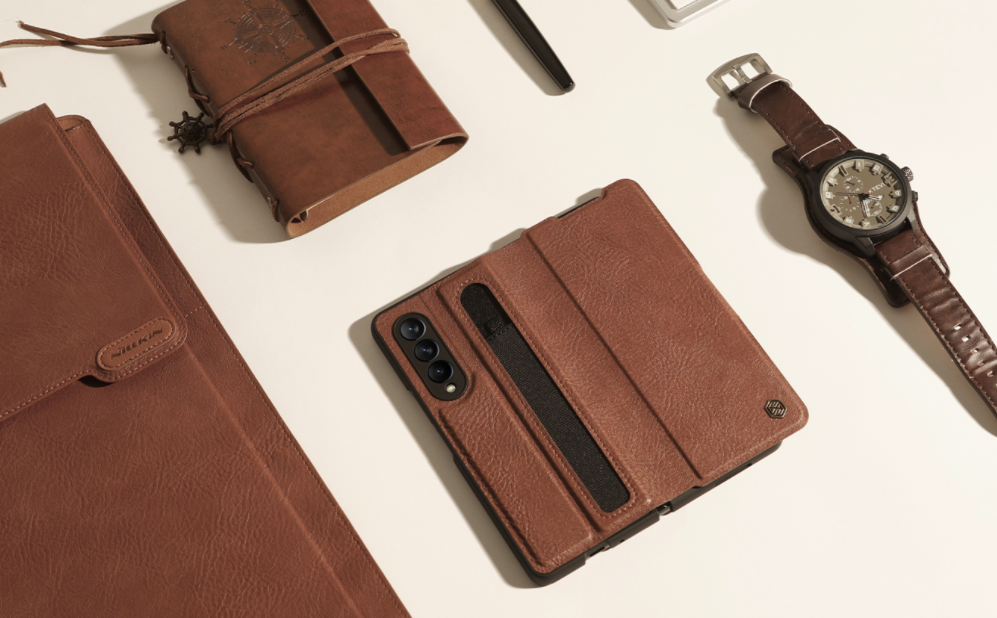 Bao Da dành cho Samsung Galaxy Z Fold 3 hiệu Nillkin Aoge Leather Cao Cấp - Hàng nhập khẩu