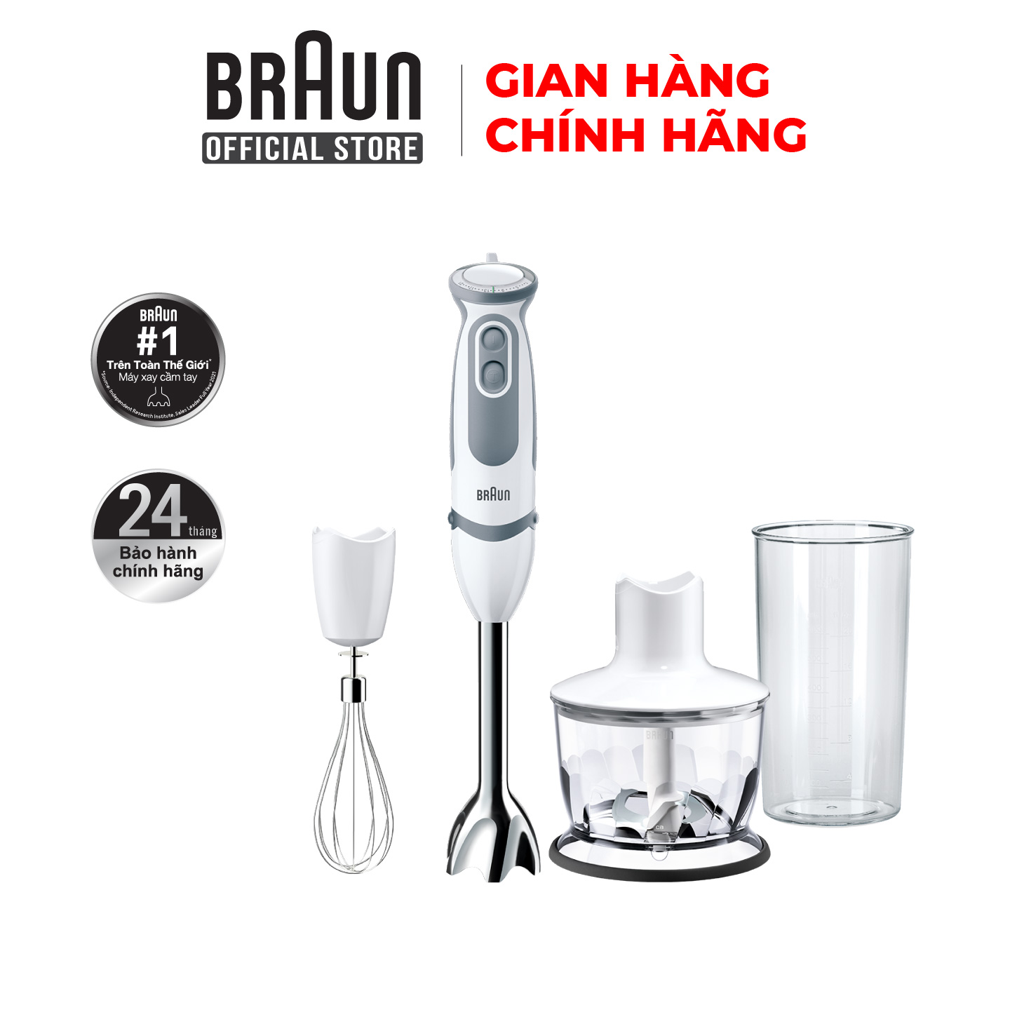 Máy Xay Cầm Tay Braun Sản Xuất 100 Tại Châu Âu Số 1 Thế Giới - Hàng Chính Hãng - Mq5235 - Mq5200