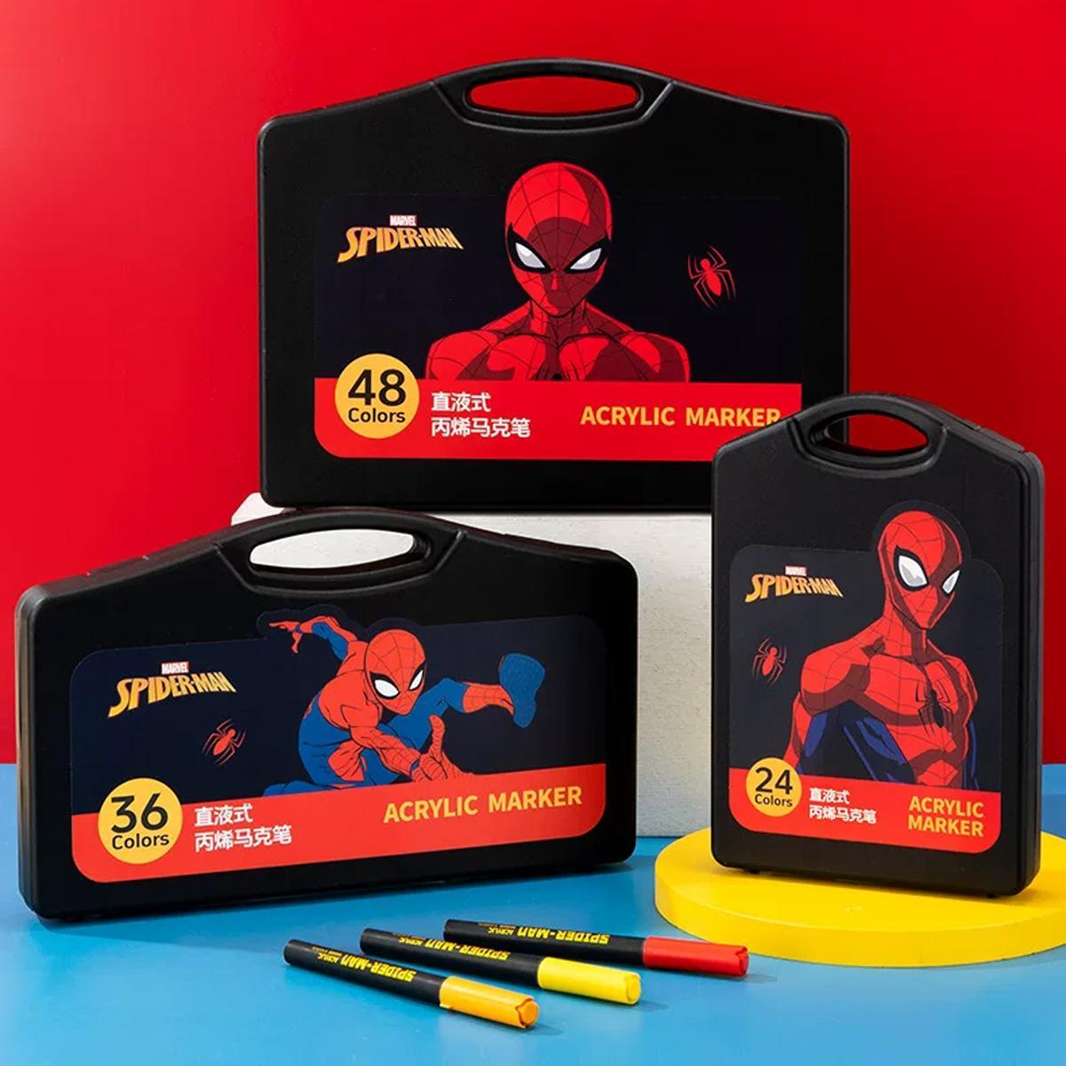 Hộp 36 Bút Lông Màu Acrylic Spider-Man - Ume A60190A1-36