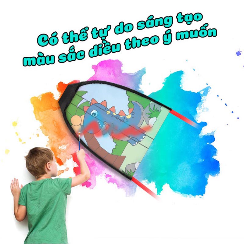 Đồ Chơi Diều Trẻ Em Họa Tiết Hoạt Hình Dễ Thương Cho Bé Tự Tô Màu