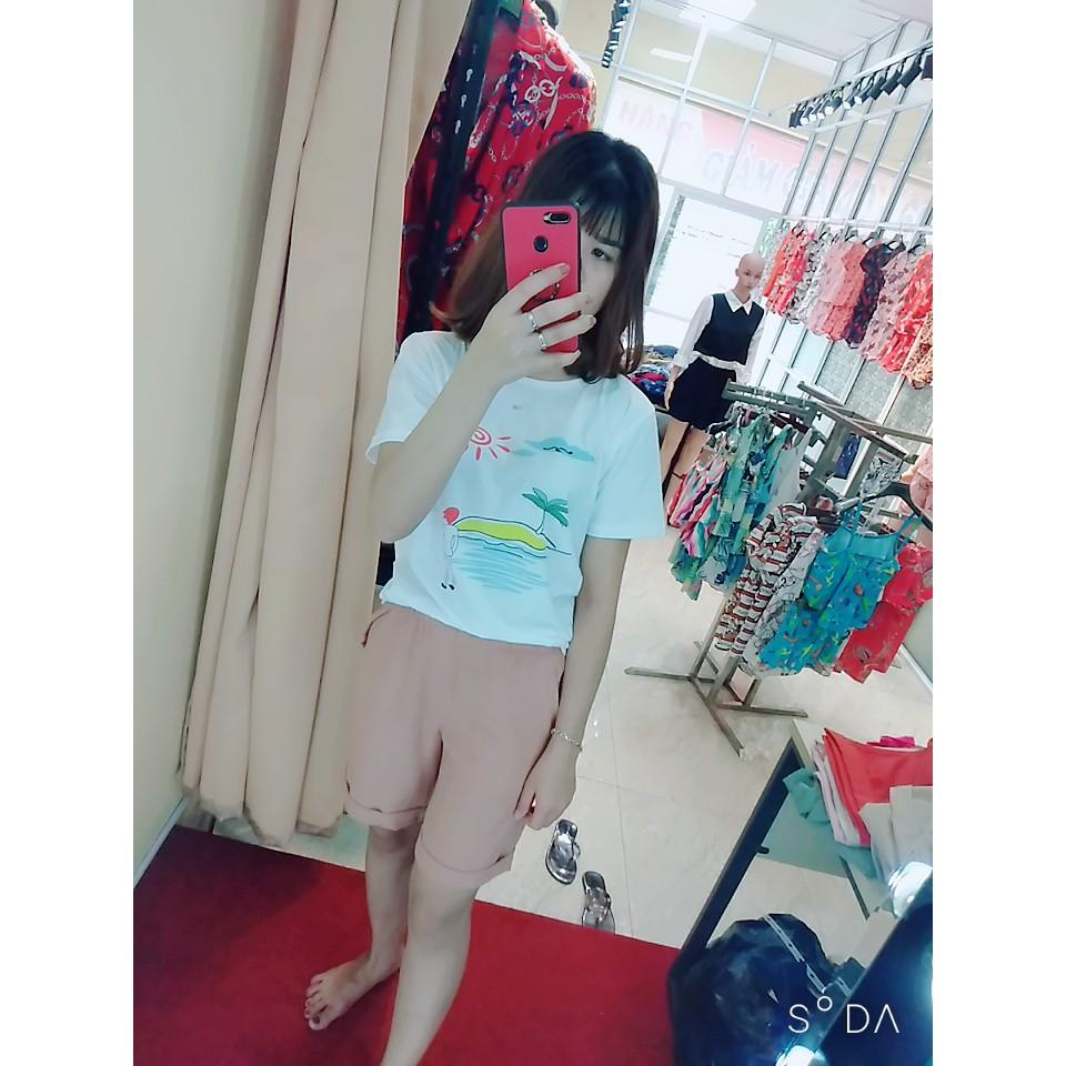 Quần Short Cạp Cao_