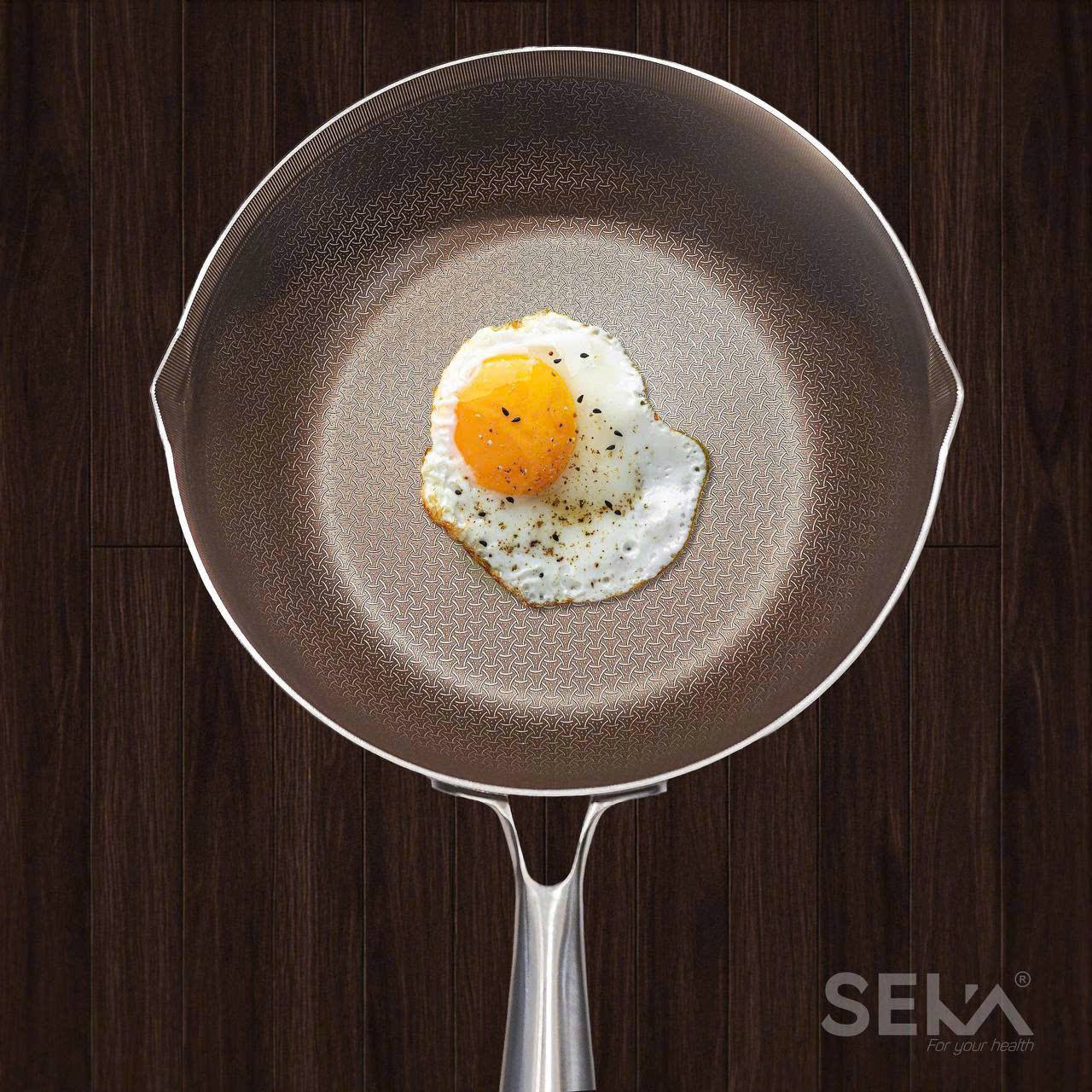 (Model New ) Chảo Sâu Lòng 7 Lớp inox316 TITANIUM SEKA 316S 22cm - 316M 24cm - 316L 26cm - Hàng Chính Hãng