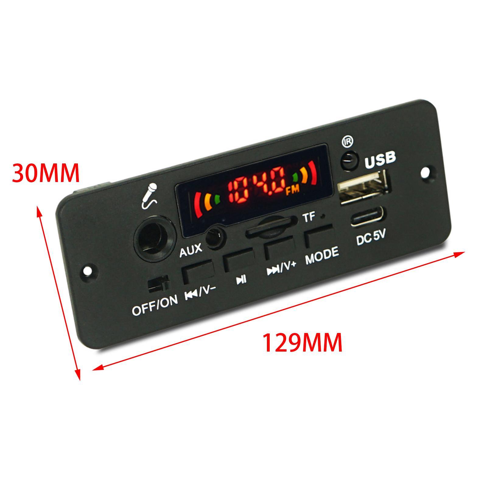 MP3  Board Support Recording Microphone Support TF USB 2x5W Amplifier