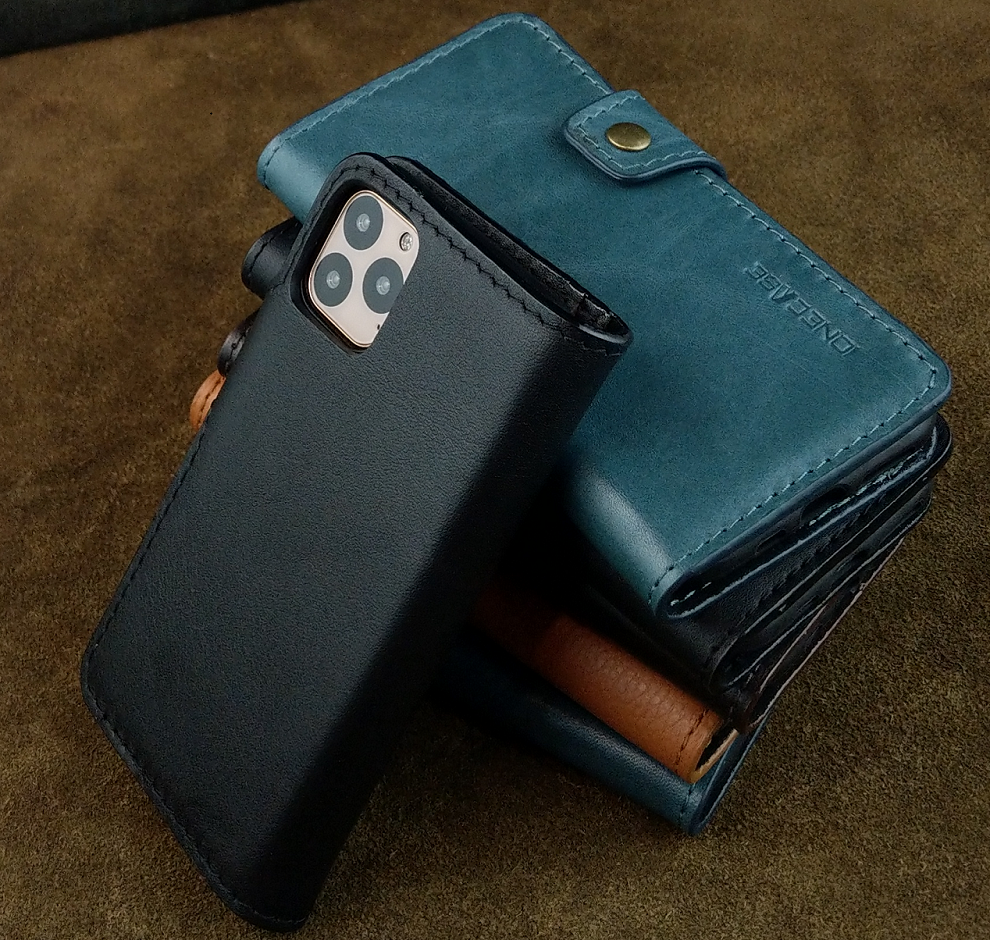 Bao da đựng cho điện thoại 11 pro dạng ví da bò thật