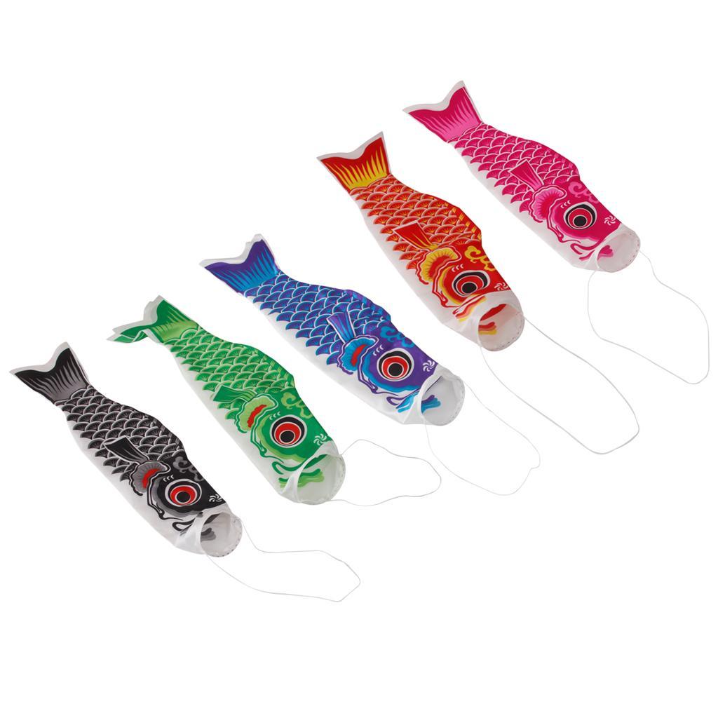 5x Japanese Windsock Carp Flag  Streamer Outdoor Garden Hanging Decor