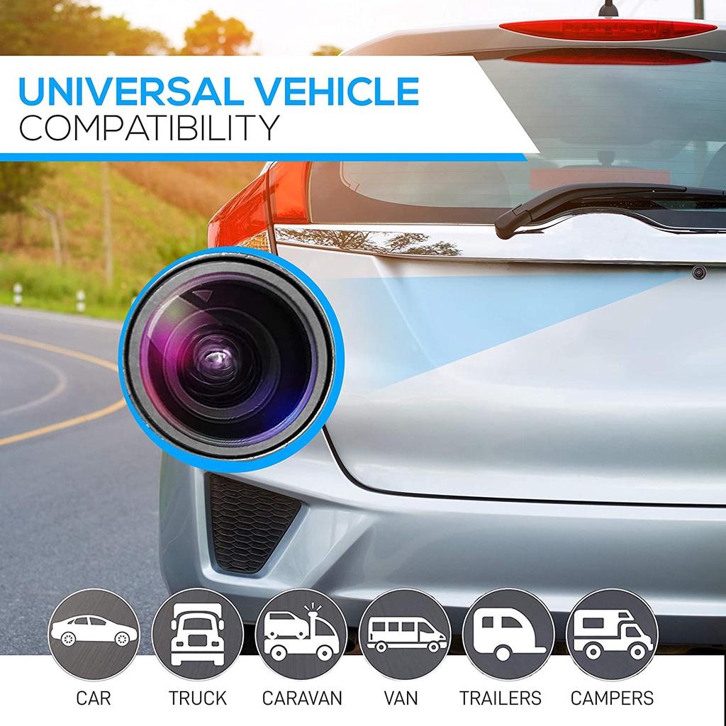 Camera HD CCD Góc Rộng Xoay Tự Động Tầm Nhìn Ban Đêm Chống Thấm Nước Tiện Dụng Cho Xe Hơi