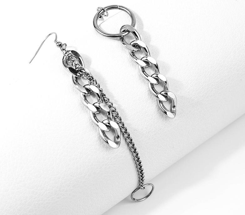 Đôi bông tai thả xích bá đạo 1 đôi bất đối xứng