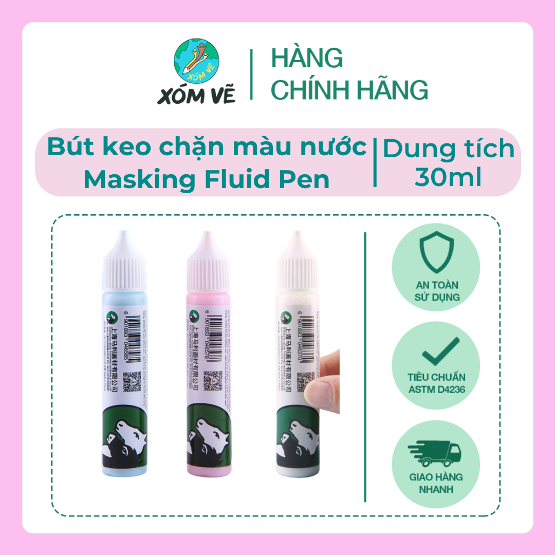 Bút keo chặn màu nước, chai 30ml