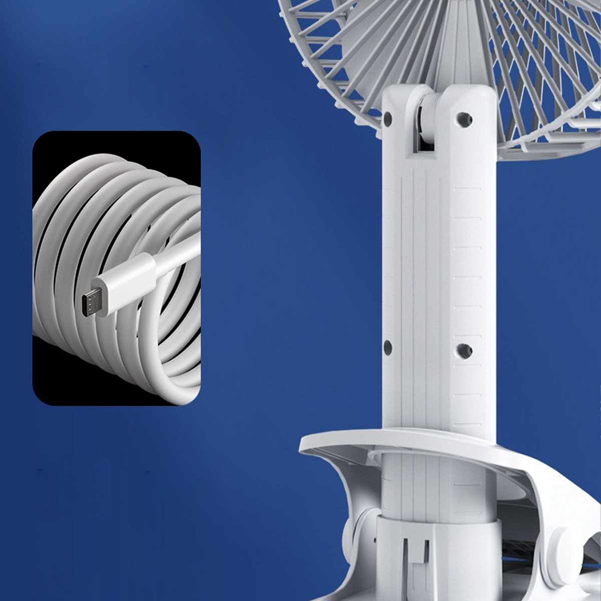 QUẠT MINI CẦM TAY, CÓ ĐẾ KẸP ĐỂ BÀN THÁO LẮP TIỆN DỤNG NHIỀU CHẾ ĐỘ ĐA NĂNG 4 IN 1 - HÀNG NHẬP KHẨU