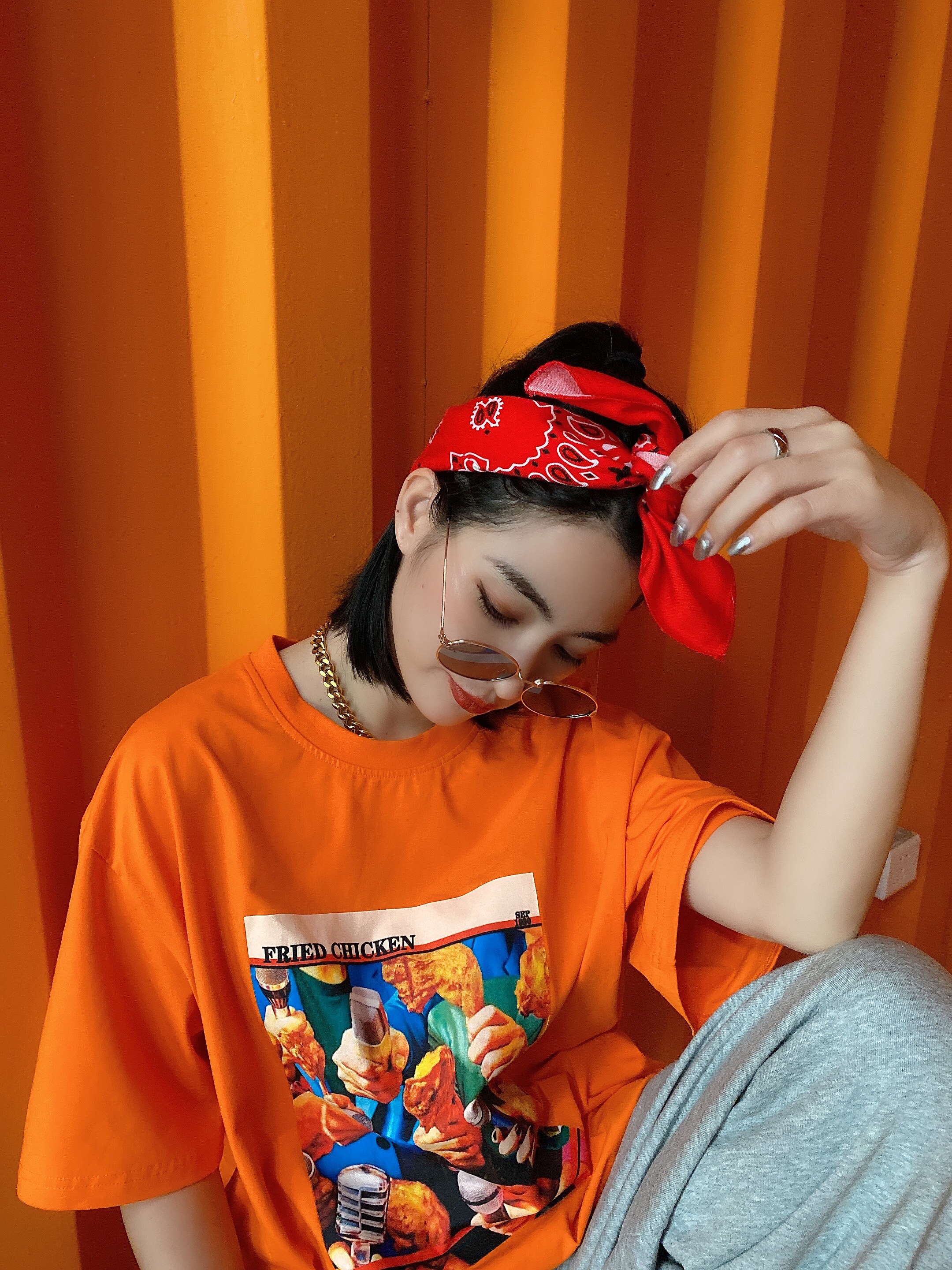 Khăn bandana streetwear size lớn 60x60cm
