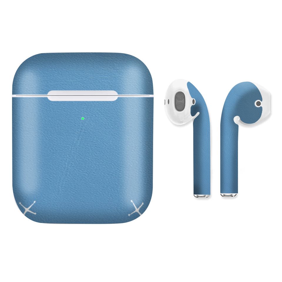 Miếng dán skin chống bẩn cho tai nghe AirPods in hình Vân Da - Da001 (bản không dây 1 và 2