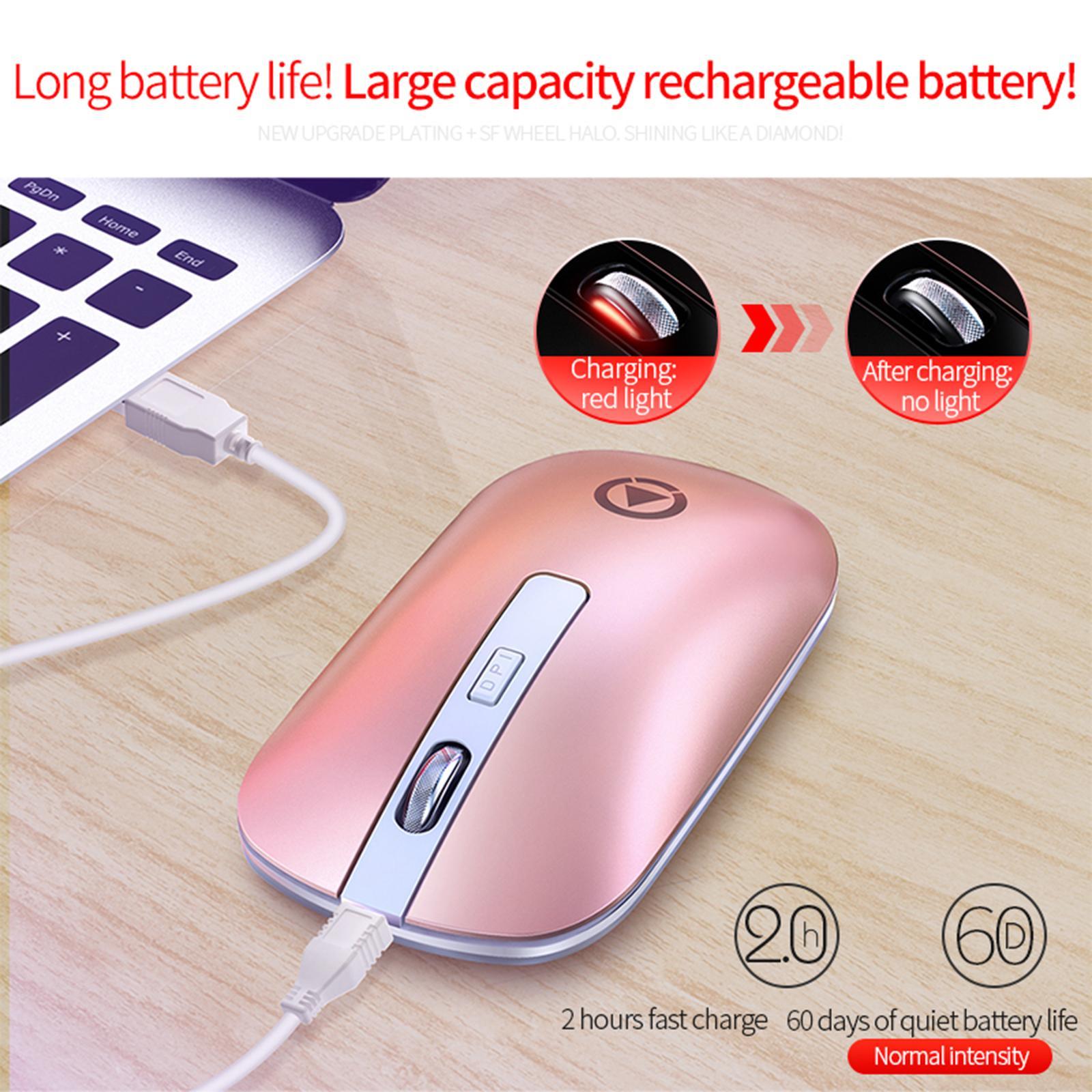 Wireless Office Mouse 2.4GH Rose Gold