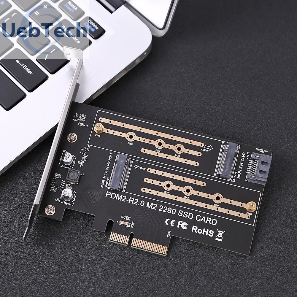 Thẻ chuyển đổi mở rộng Uebtech M.2 NVME sang PCIE SSD sang PCI-E 3.0 X4 SATA