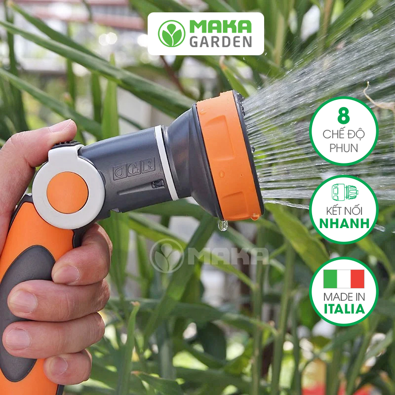 VÒI TƯỚI CẦM TAY 8 CHẾ ĐỘ PHUN GF3542 - Ý