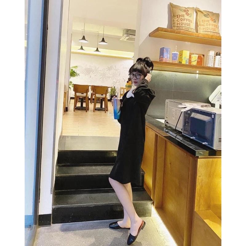 Giày Sục nữ da rắn màu đen