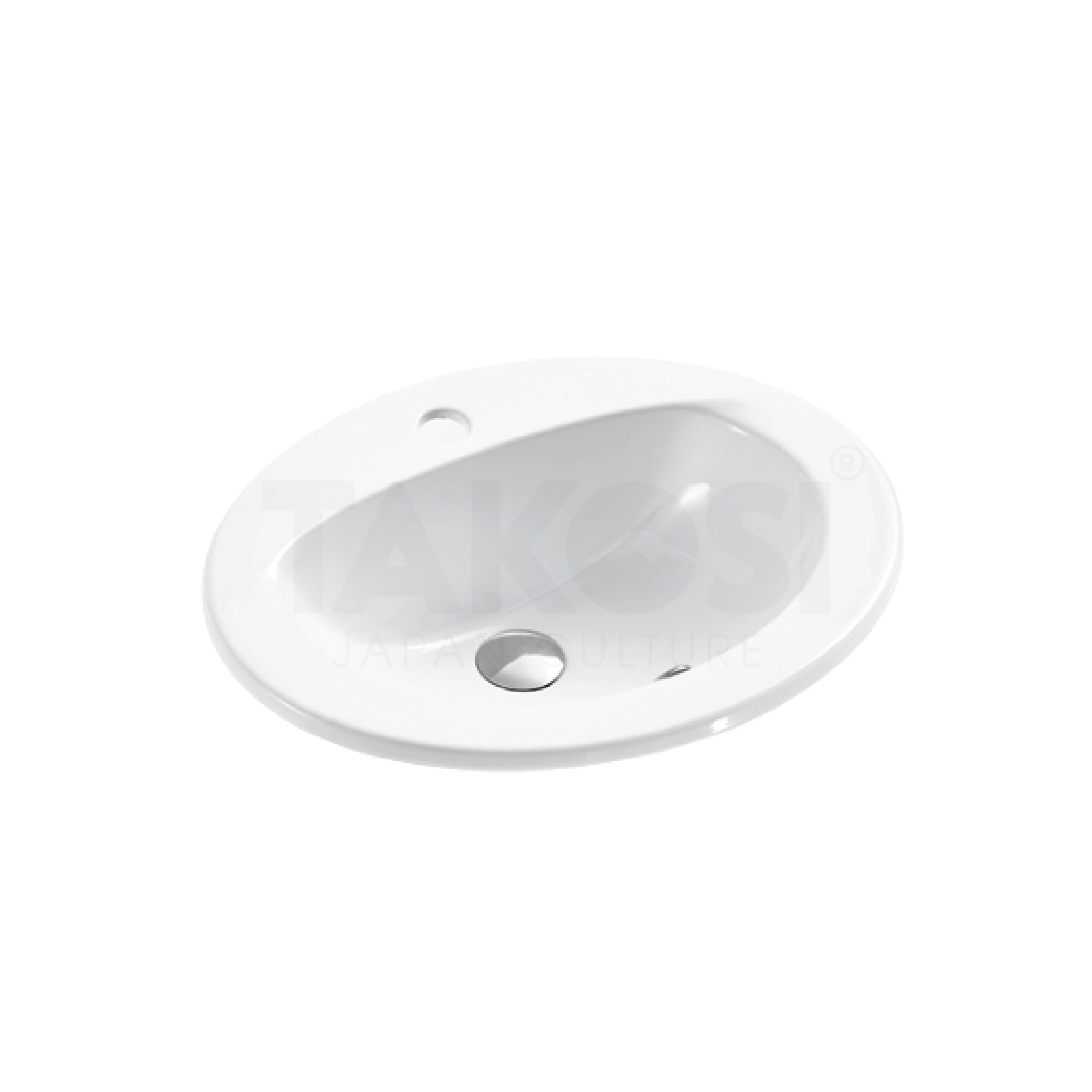 Chậu Lavabo, Chậu Rửa Mặt Phòng Tắm Takosi TKC200 Bán Âm Bàn Dương Vành Dùng Gia Đình, Khách Sạn - Hàng Chính Hãng Bảo Hành 10 Năm